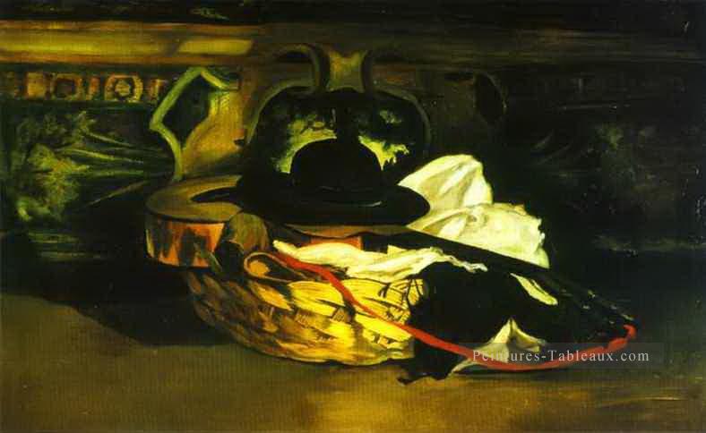 Guitare et Chapeau Édouard Manet Peintures à l'huile
